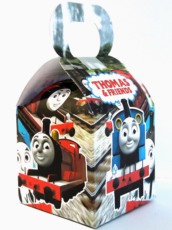 Коробочка "Паровозик Томас / Thomas" для подарунків і частувань 10х10х10 малотиражні -