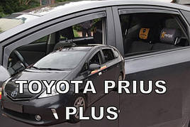 Дефлектори вікон (вітровики) Toyota Prius Plus 2011-> 5D (вставні, кт - 4шт) (Heko)