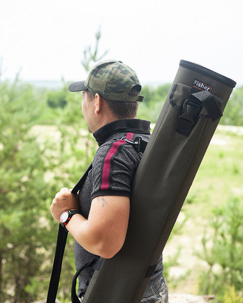 Двойной тубус для удилищ, Тубус для удилищ, Тубус Fisher 120 см *80 мм, фото 1