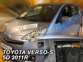 Дефлектори вікон (вітровики) Toyota Verso-S 2011+ 5D (вставні, 4 шт) (HEKO)