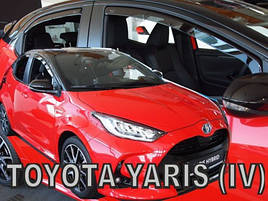 Дефлектори вікон (вітровики) Toyota Yaris 2019+ 5D (вставні, 4 шт) (HEKO)