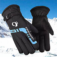 Лыжные перчатки мужские Lear Sports, теплые, сильные, не промокают. Цвет черно-синий