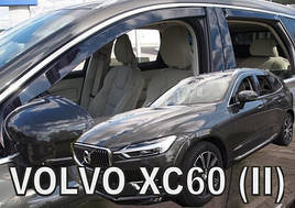 Дефлектори вікон (вітровики) Volvo XC60 II 2017+ 5D (вставні, 4 шт) (HEKO)