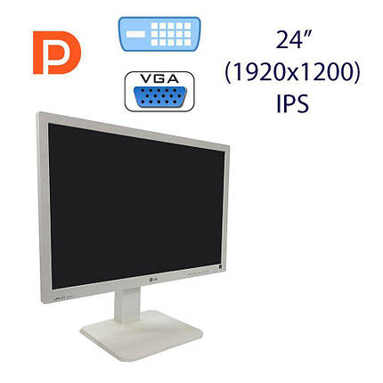 Монітор Б клас LG Flatron 24EB23PY / 24" (1920x1200) IPS / 1x DP, 1x DVI, 1x VGA, 2x Audio Ports, 1x USB Hub, фото 2