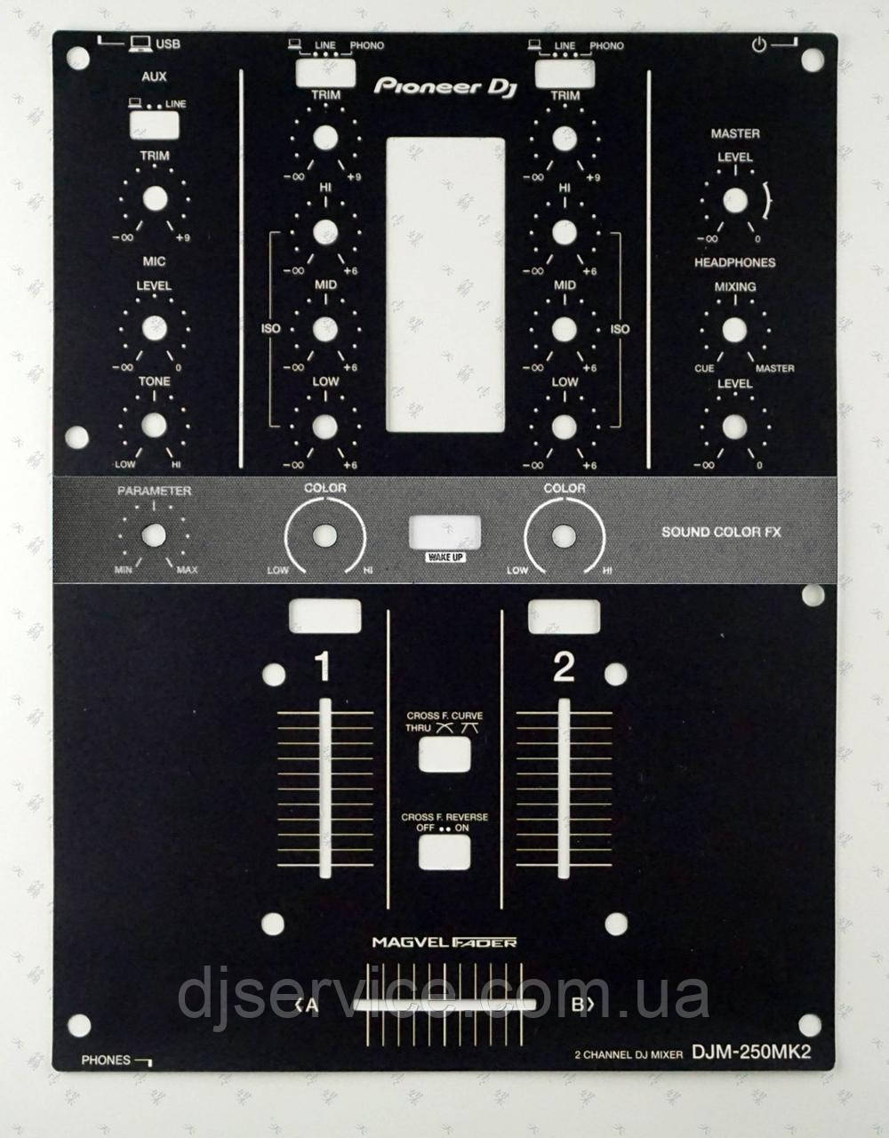 Лицьова панель самоклейка для Pioneer DJM-250mk2
