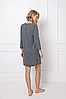 Жіноча нічна сорочка Aruelle Debbie Nightdress темно-сіра з довгим рукавом, Одяг для сну для жінок M, L, фото 3