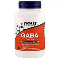 GABA 500 mg NOW Foods (200 вег капсул)