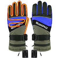 Зимові рукавички з підігрівом лижні uWarm GF0126H на батарейках, розмір L, сині