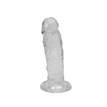 Прозорий фалоімітатор Alive Jelly Dildo Majestic, ТПЕ, присоска, діаметр 3.7 см, довжина 14.7 см gigante.com.ua