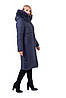 Жіноче зимове пальто з натуральним хутром на капюшоні розміри 46-58, фото 5