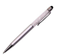 Ручка шариковая поворотная со стилусом, кристаллы "Сваровски"