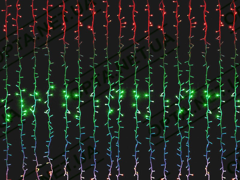 Гірлянда Водоспад 3,0мХ2,0м 400LED (білий) IT RAINS-400-W (прозорий провід), фото 1