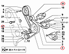 Комплект ГРМ 153 зуба Fiat Ducato 230 (1994-2002) 2.5TD/TDi, 2.8D, 71754847, 71773326, фото 4