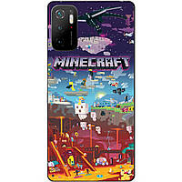 Силіконовий бампер чохол для Xiaomi Poco M3 Pro з грою Minecraft