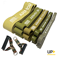 Резинки для подтягивания и тренировок UP & FORWARD Петли 5 шт. 3 - 55 кг UF1000-1 HANDLES + BANDS