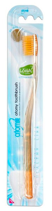 Зубна щітка з надтонкою щетиною Atomy Toothbrush Super Slim Bristles жовтогарячий