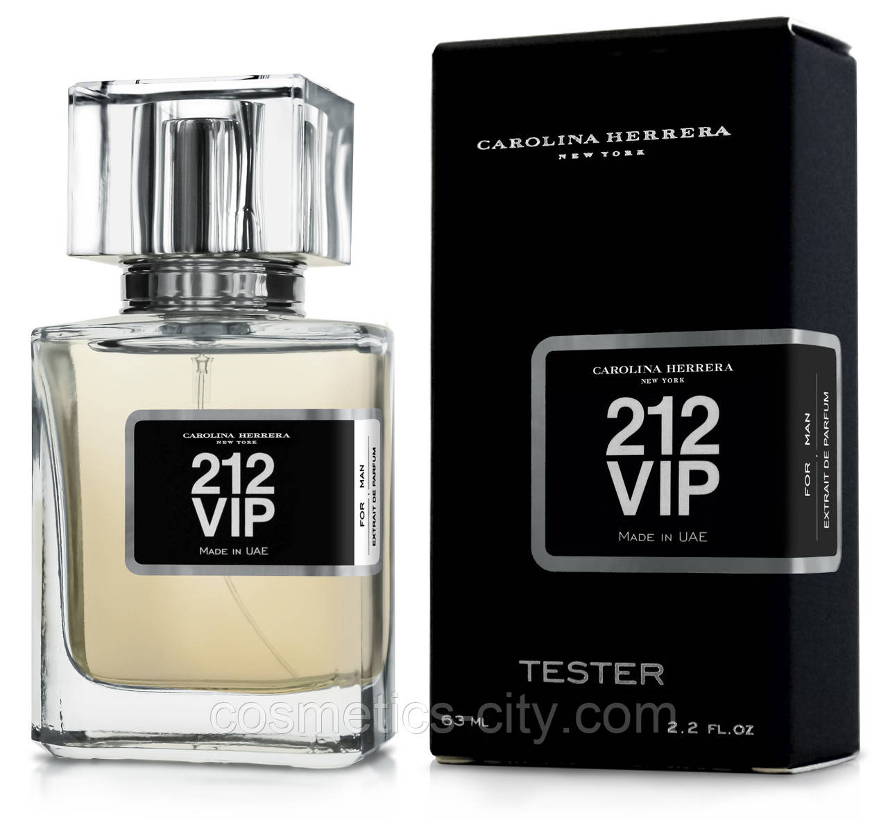 Тестер чоловічий Carolina Herrera 212 Vip Men, 63 мл.