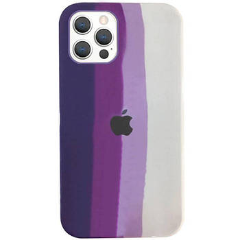 Чохол Silicone Rainbow Case для IPHONE 13 Pro Max Purple rainbow