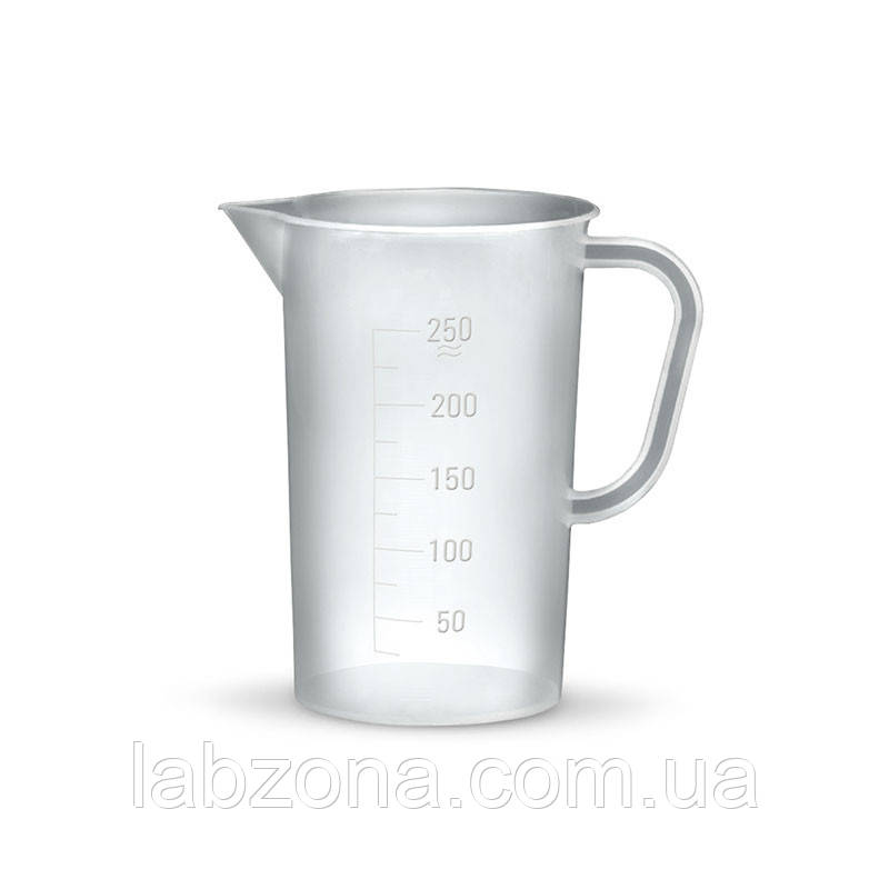 Кружка поліпропіленова лабораторна з ручкою 1000 мл