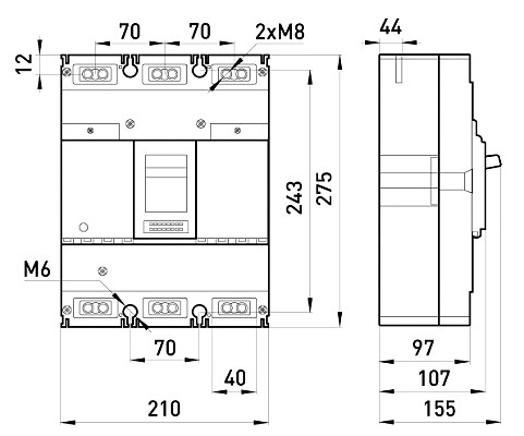 Выключатели e.next по доступным ценам! Силовой автоматический выключатель 800А 3p