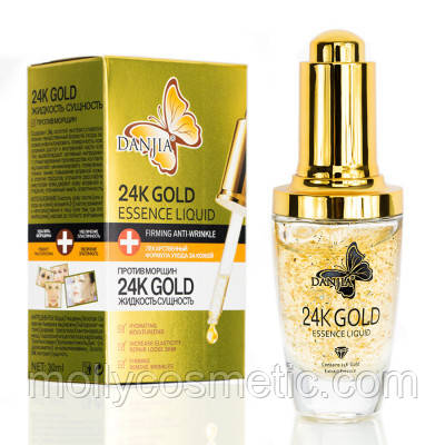Сироватка для обличчя проти зморщок з 24K золотом, фото 1
