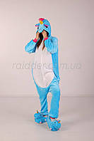 Пижама кигуруми для мужчин и женщин Единорог Голубой, Костюм Единорога (1010)