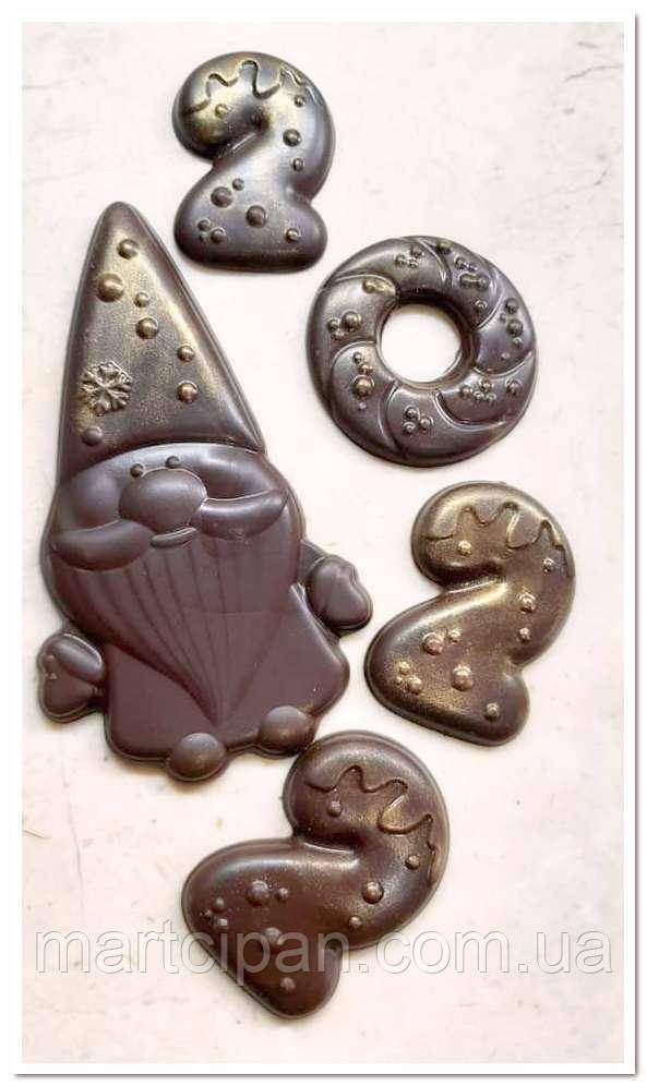 Форма пластикова Шоколадка З дідом морозом 2022 рік, фото 1