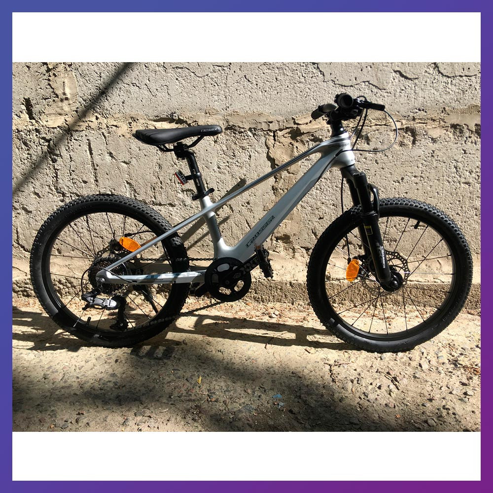 Велосипед дитячий на магнієвій рамі Crosser MTB 20" LTW зріст 110-140 см вік 5 до 10 років сірий