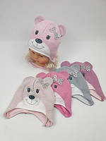 Шапочка на зав'язках Весна-Осінь 46-48 1 2 роки Люкс Польща