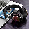 Бездротові накладні MP3 навушники з підтримкою картки пам'яті MicroSD з мікрофоном з FM-Radio XO BE18 Чорний, фото 7