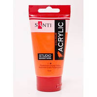 Фарба акрил. Santi Studio 75мл Флюо оранжево-жовта 350982