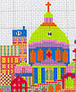 Набір для вишивання за нанесеною на канву схемою "Cityscape-Venice". AIDA 14CT printed 28*21 см, фото 7
