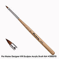 Кисть для акрила Pro Master WOOD №4 #300070