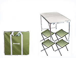 Стіл складаний і 4 стільця Ranger ST 401 в чохлі