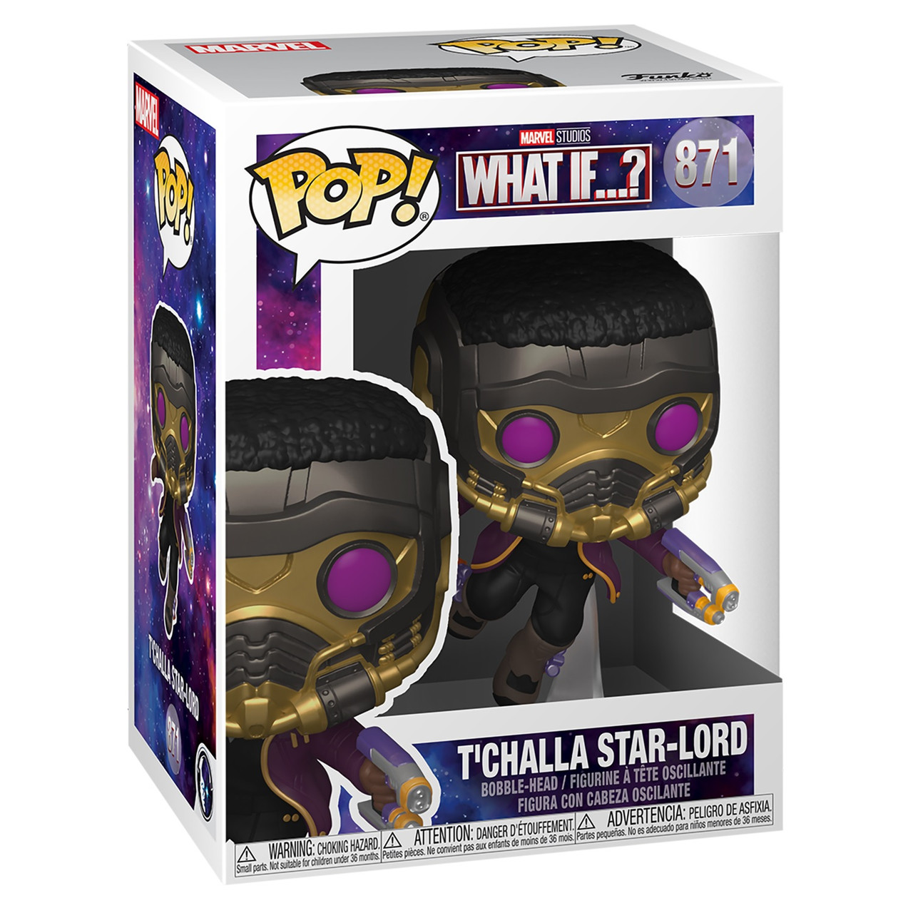 Колекційна фігурка Funko POP! Bobble Marvel What If T'Challa Star-Lord