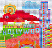 Набір для вишивання за нанесеною на канву схемою "Cityscape-Los Angeles". AIDA 14CT printed 21*20 см, фото 8
