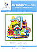 Набір для вишивання за нанесеною на канву схемою "Cityscape-Los Angeles". AIDA 14CT printed 21*20 см, фото 3