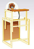 Стільчик для годування Лев 2014 Мася дитячий дерев'яний трансформер зі стільницею стіл стілець для малюків