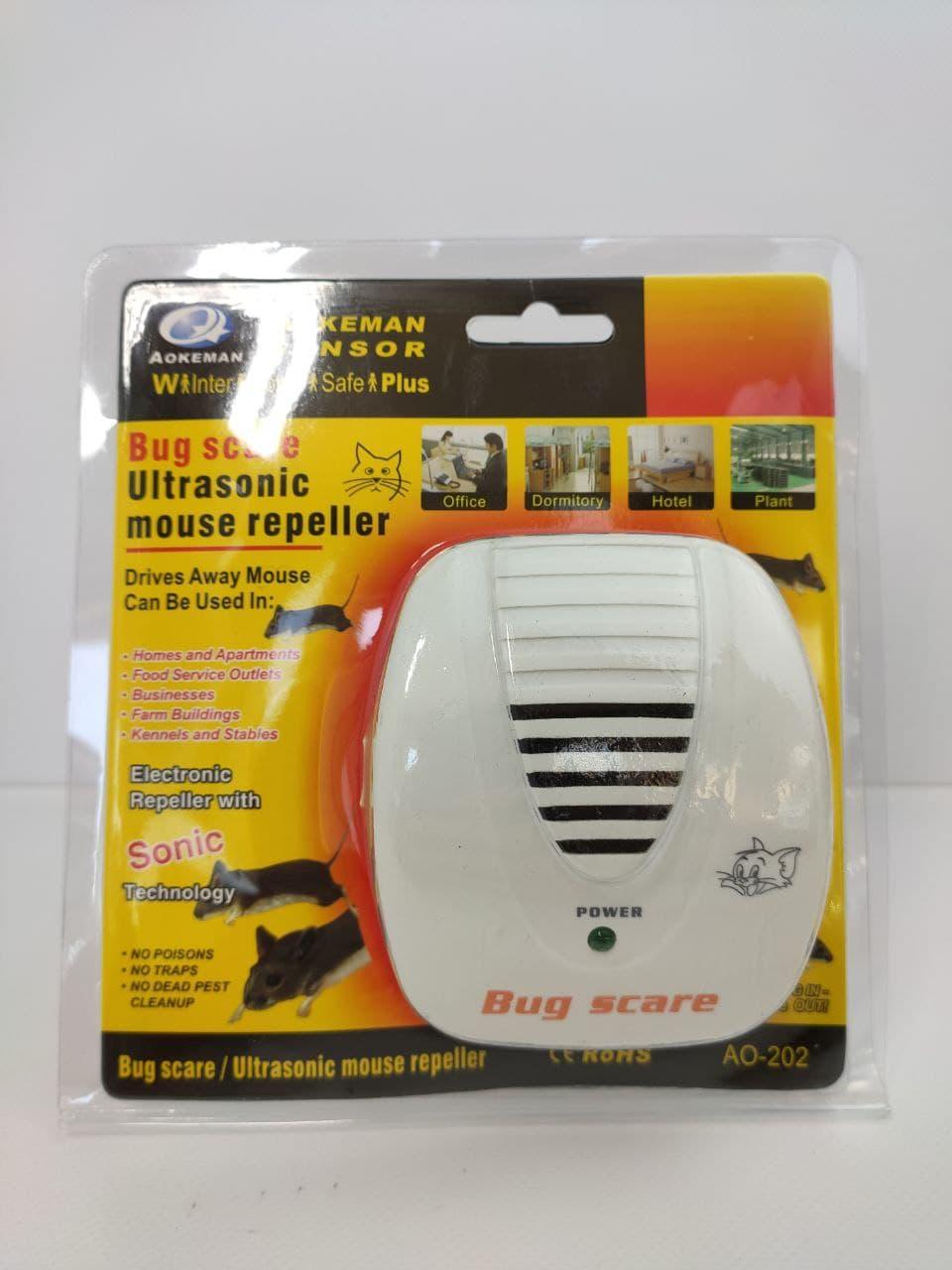 Ультразвуковий відлякувач щурів і мишей Aokeman Sensor Ultra Sonic Pest Chaser AO 202
