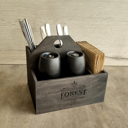 Підставка для кафе і ресторану для серветок, спецій і приладів 19,2х15,2х12,5см 5мм, фото 1