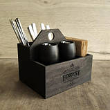 Підставка для кафе і ресторану для серветок, спецій і приладів 19,2х15,2х12,5см 5мм, фото 3