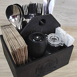 Підставка для кафе і ресторану для серветок, спецій і приладів 19,2х15,2х12,5см 5мм, фото 3