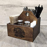 Підставка для кафе і ресторану для серветок, спецій і приладів 19,2х15,2х12,5см 5мм, фото 4