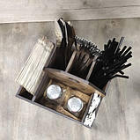 Підставка для кафе і ресторану для серветок, спецій і приладів 19,2х15,2х12,5см 5мм, фото 6