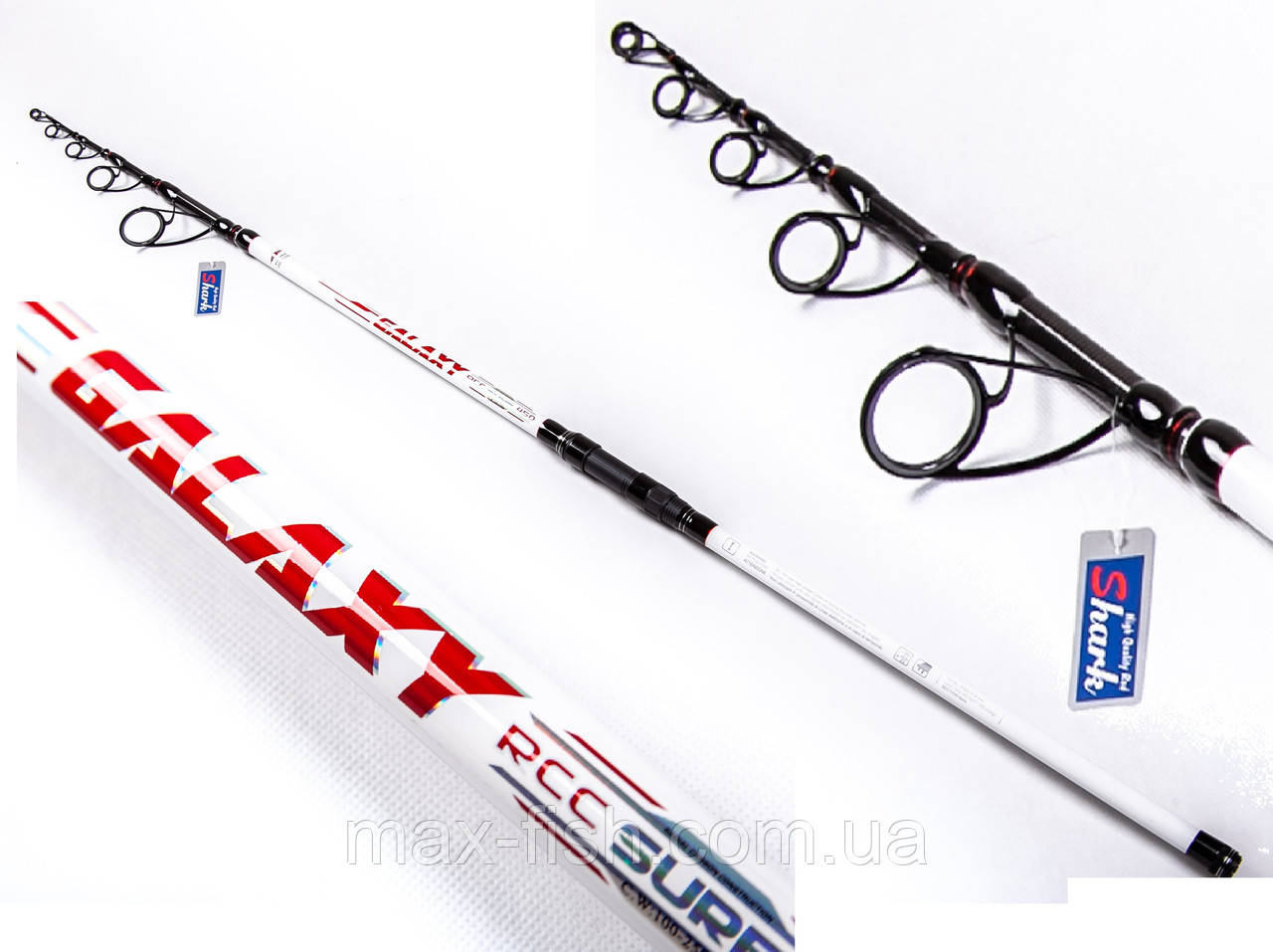 Вудлище серфове - карпове 4.50 м Shark Galaxy Surf тест (100-200g) телескопічне