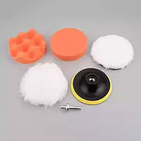 Насадки на дриль для полірування авто 8 см + шліфувальний диск (4 штук)