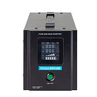 ДБЖ з правильною синусойдою Challenger HomeLine 500T12 (350W), 12V під зовнішній акумулятор, струм заряду 5А/10А