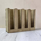 Дерев'яний органайзер для паперових стаканчиків 41х11х28см 5мм, фото 2