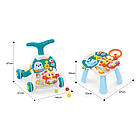 Дитяча каталка-ходунки бизиборд з ігровою панеллю і музикою синя HB 0008/0828 AB, фото 3