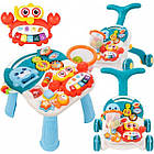 Дитяча каталка-ходунки бизиборд з ігровою панеллю і музикою синя HB 0008/0828 AB, фото 6